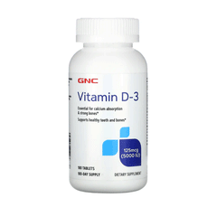 Gnc Vitamin D-3 Tab 125mcg (5000iu) 180s
