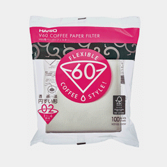 Hario V60 Coffee Paper Filter 100s Vcf-02-100w