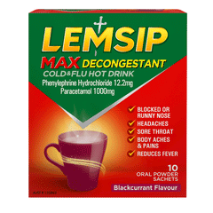 Lemsip Max Cold & Flu Blackcurrant 10s