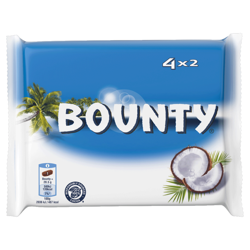 Bounty Chocolate Pkt 4x(2x28.5g)=228g
