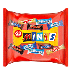 Minis Mixed Chocolate Pouch 400g