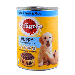 Pedigree Puppy Lamb&rice Tin 400gm