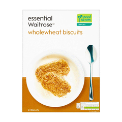 Waitrose Essential Whole Wheat Biscuit 24s 500g