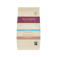 Waitrose Colombian Decaffeinated Ground Coffee Strength 3 227g