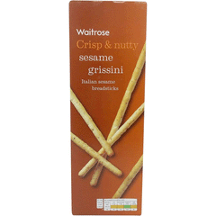 Waitrose Crisp & Nutty Seasame Grissini Breadsticks 125g