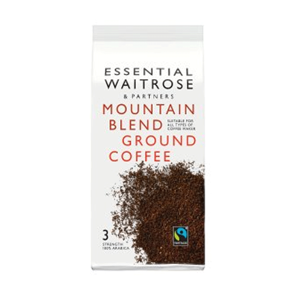 Essential Waitrose Mountain Blend Ground Coffee 227g
