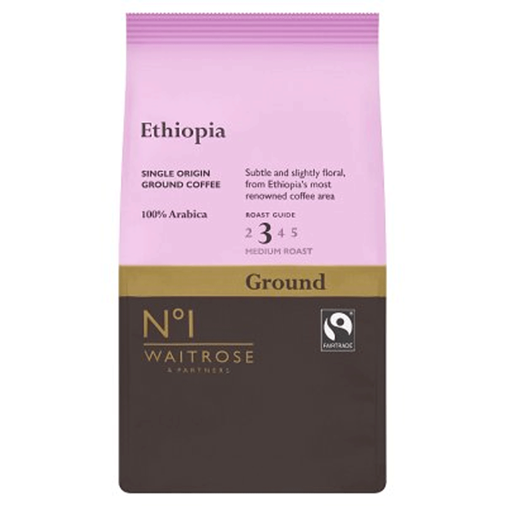 Waitrose Ethiopia Sidamo Medium Roast Coffee 227g