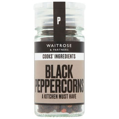 Waitrose Cooks ingredients Black Peppercorns 42g