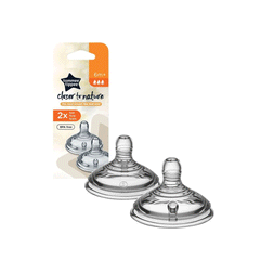Tommee Tippee BPA Free 2x Fast Flow Soft Teats 6m+