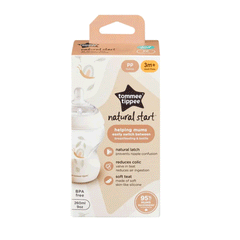 Tommee Tippee Natural Start Decorated Bottles 3m+Med Flow 260ml