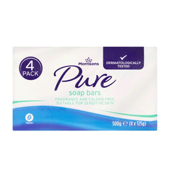 Morrisons Pure Soap Bars 4 pk 500g