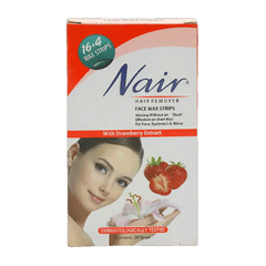 Nair Face Wax Strips Strawberry 20s