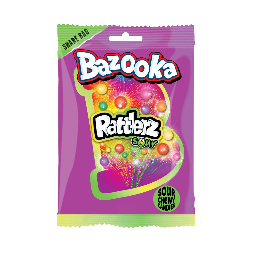Bazooka Rattlerz Sour Chewy Candy 120g