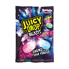 Bazooka Juicy Drop Blasts Chews Filled With Sour Powder 140g