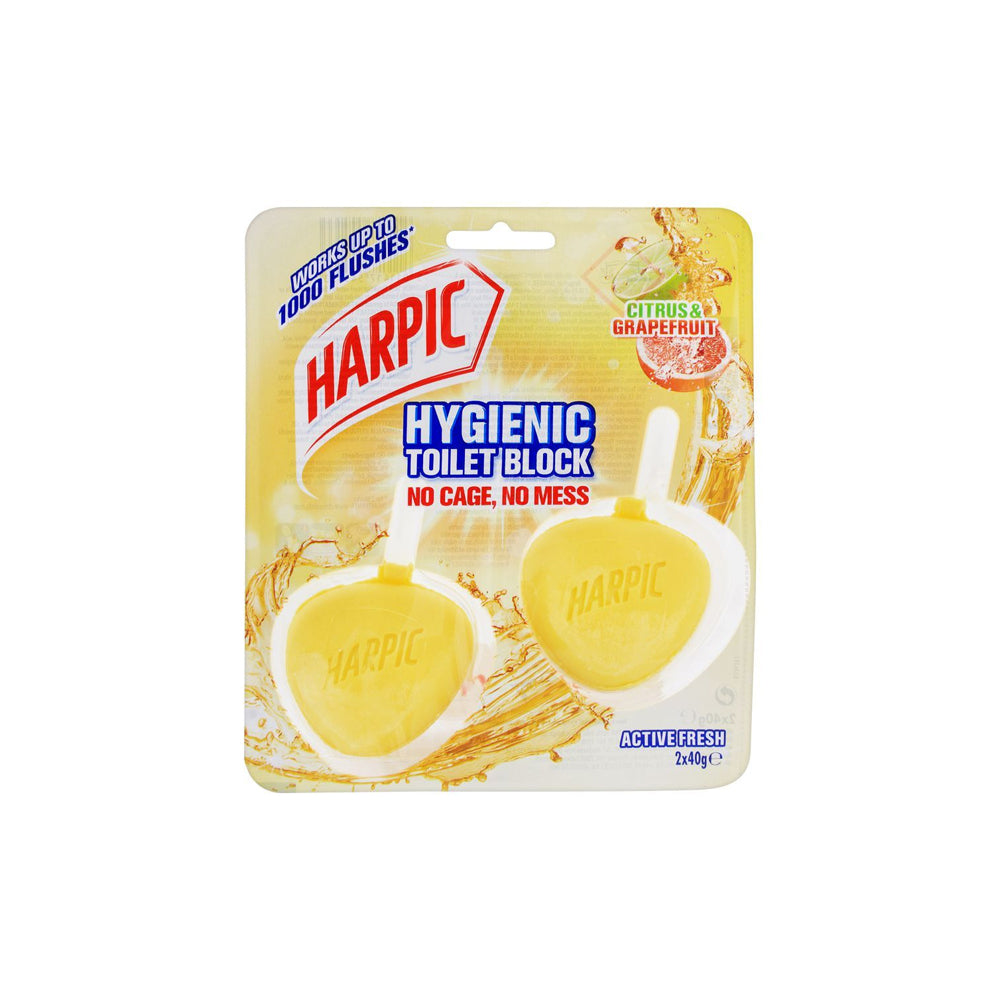 Harpic Citrus & Grapefruit Toilt Block 2x40g
