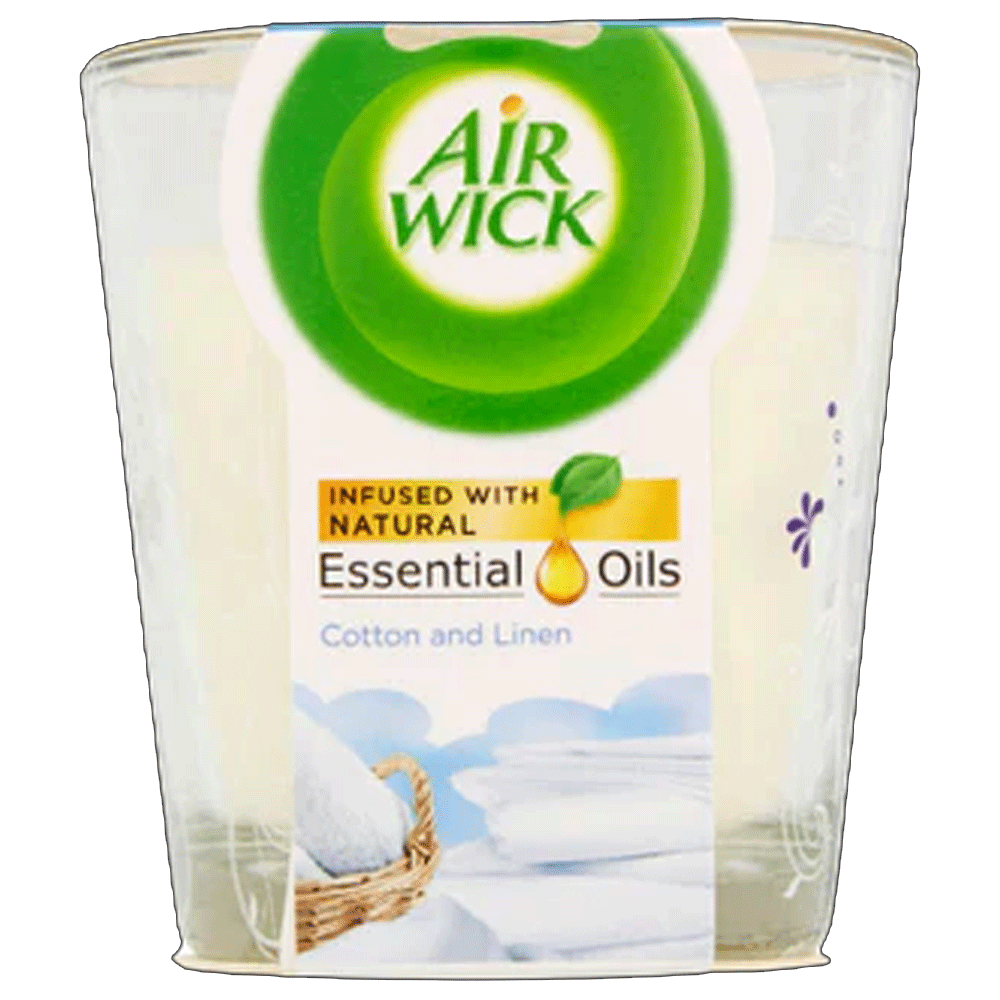 Air Wick Essential Oils Cotton And Linen Candle 105g