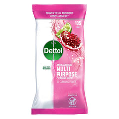Dettol Multi Purpose Pomegranate & Lime Splash Wipes 105s