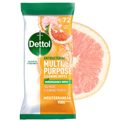 Dettol Mediterranean Vibe Multi Purpose Cleaning Wipes 70`s