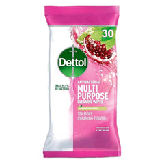Dettol Pomegranate & Lime Splash Multi Purpose Wipes 30`s