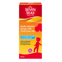 Seven Seas Multi-Vitamin Syrup With Cod Liver Oil 100ml (Malayia)