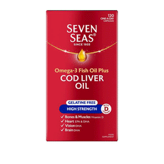 Seven Seas Omega-3 Fish Oil Plus Cod Liver Oil Cap 120s