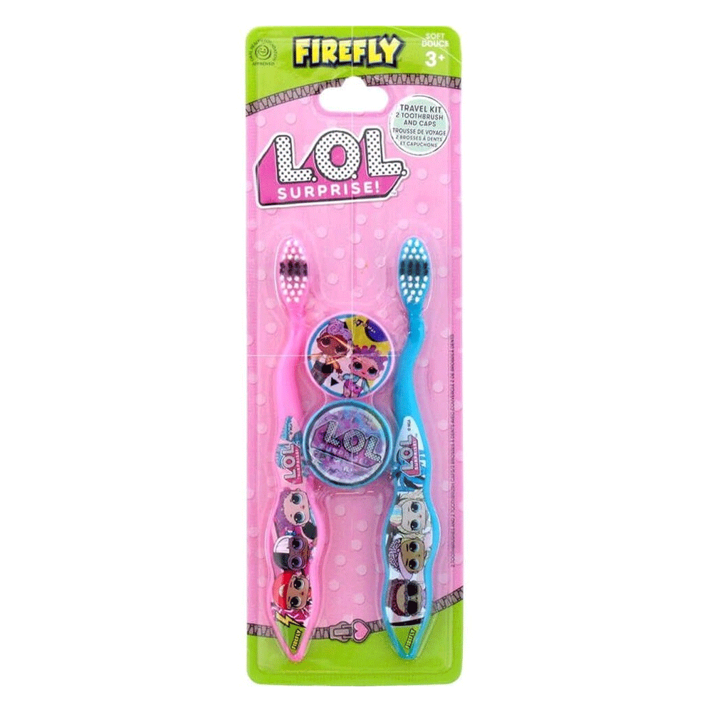 Firefly Lol Surprise Toothbrushs & Caps Twin Pack
