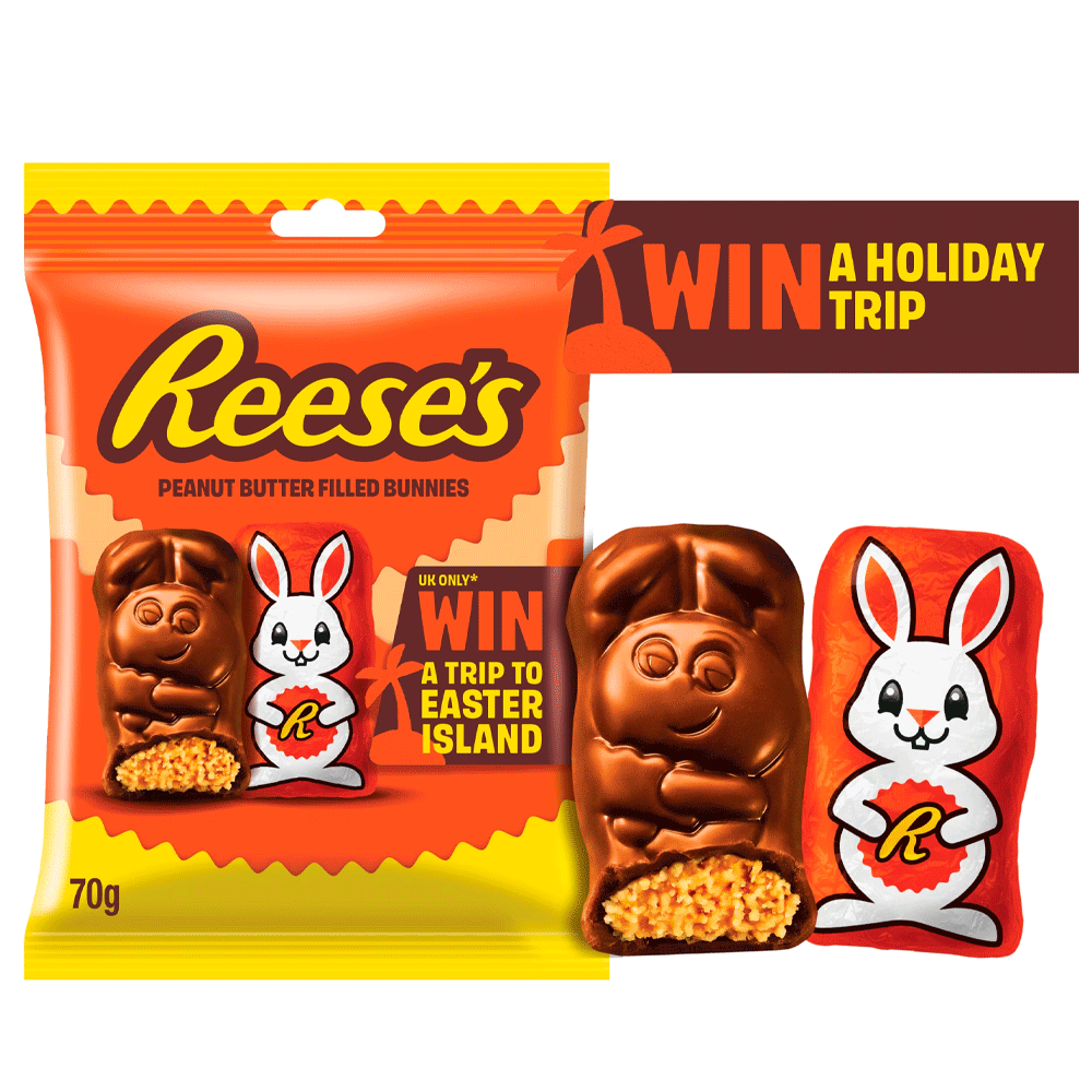 Reeses Peanut Butter Filled Bunnies Chocolate Pouch 70g