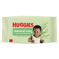 Huggies Natural Care With Aloe Vera Baby Wipes 48`s