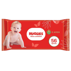 Huggies Ultra Comfort Wipes 56`s