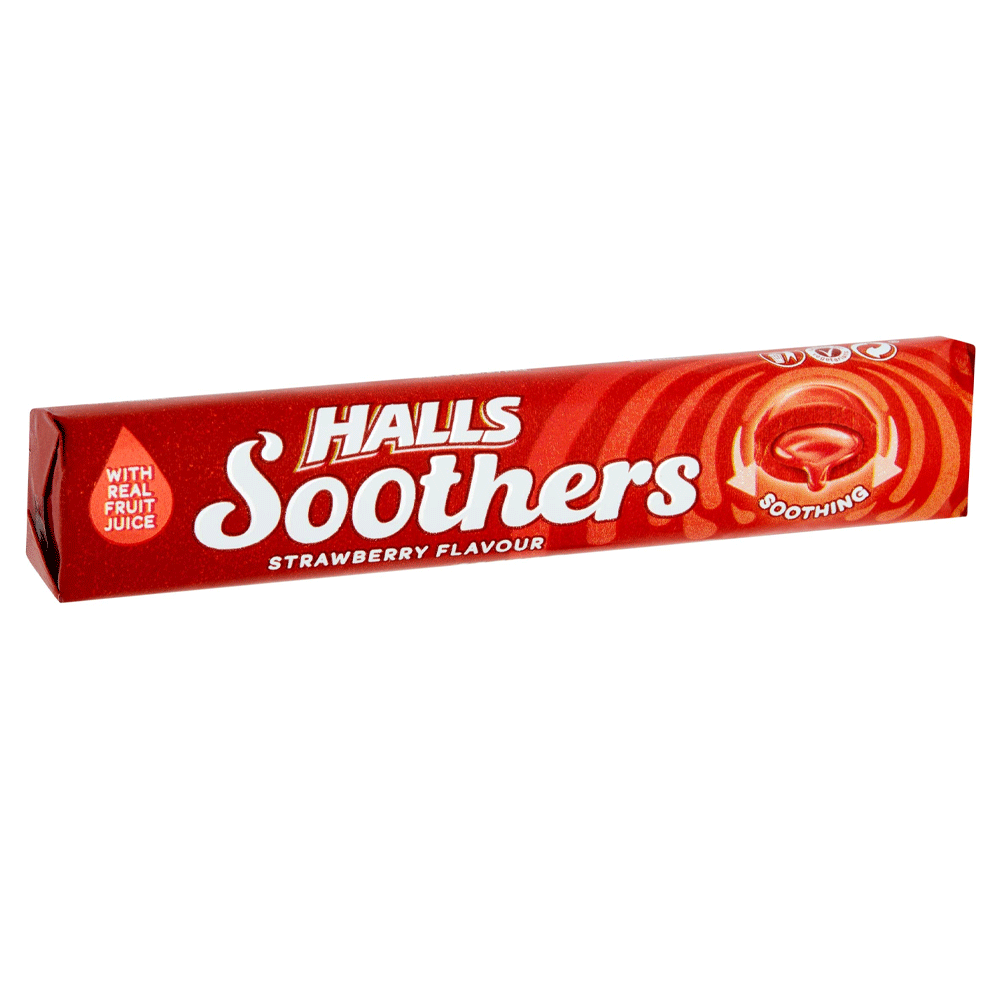 Halls Soothers 45gm Strawberry Juice