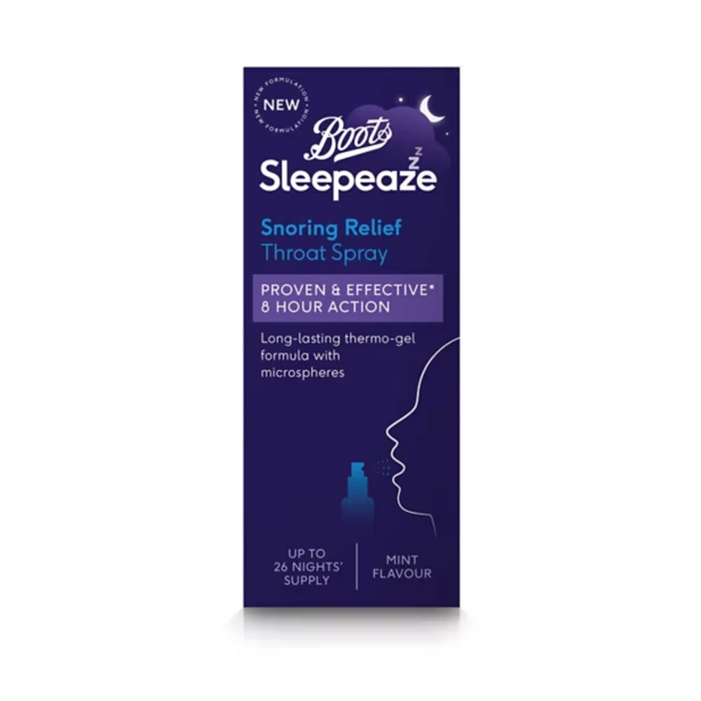 Boots Snoring Relief Throat Spray Mint Flavour 42ml