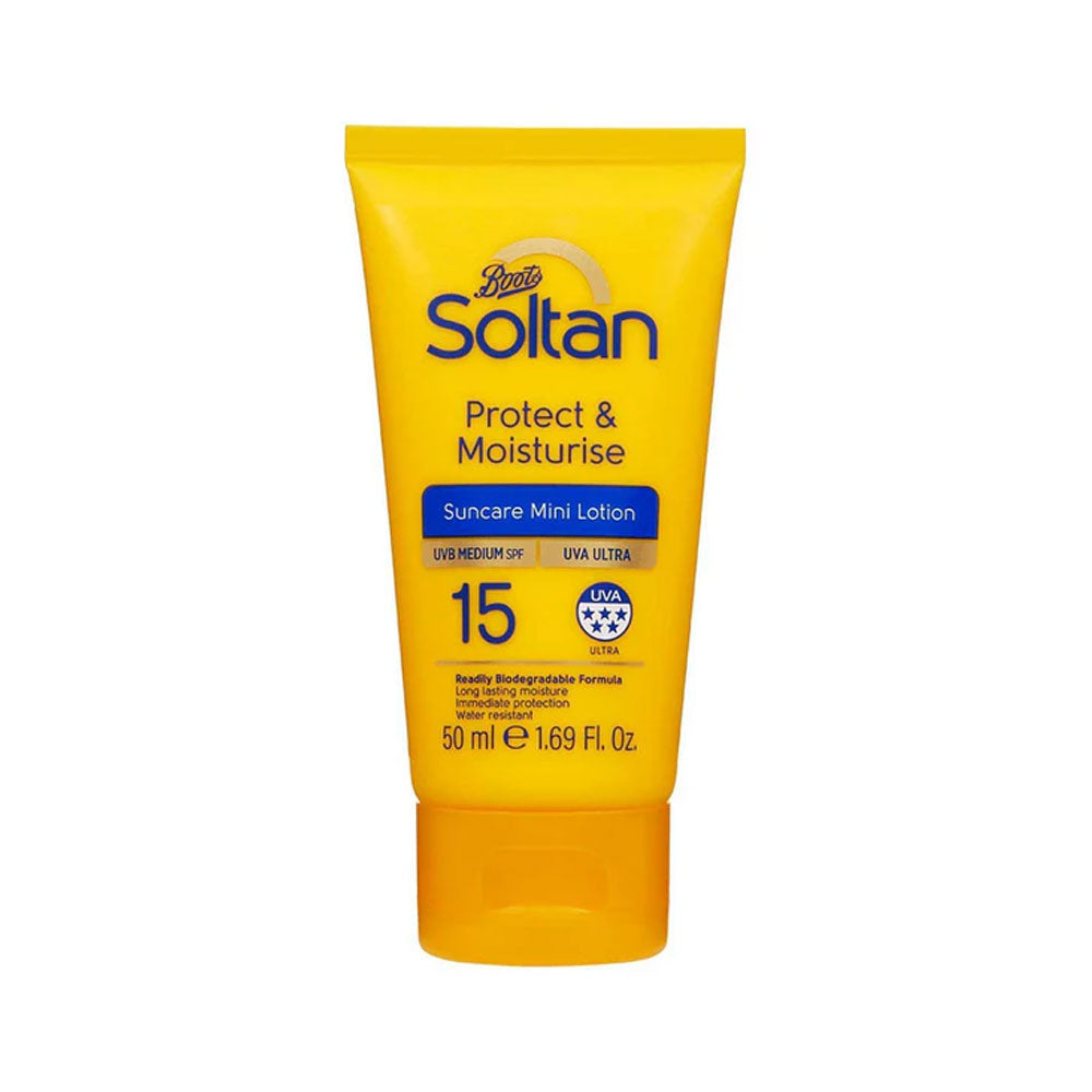 Boots Soltan Kids Protect Moisturiser Suncare Mini Lotion Spt 15+50ml