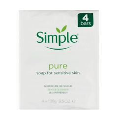 Simple Pure Soap Kind To Skin Gentle Cleanser 4s 100g
