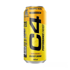 C4 Pineapple Head Zero Sugar Energy Drink Can 500ml