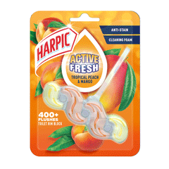 Harpic Active Fresh Tropical Peach & Mango Toilet Rim Block 35g