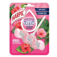 Harpic Active Fresh Caribbean Paradise Toilet Rim Block 35g