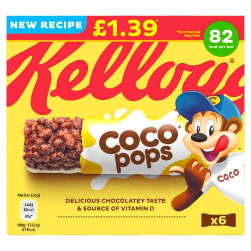Kelloggs Coco Pops Cereal Bar 6s