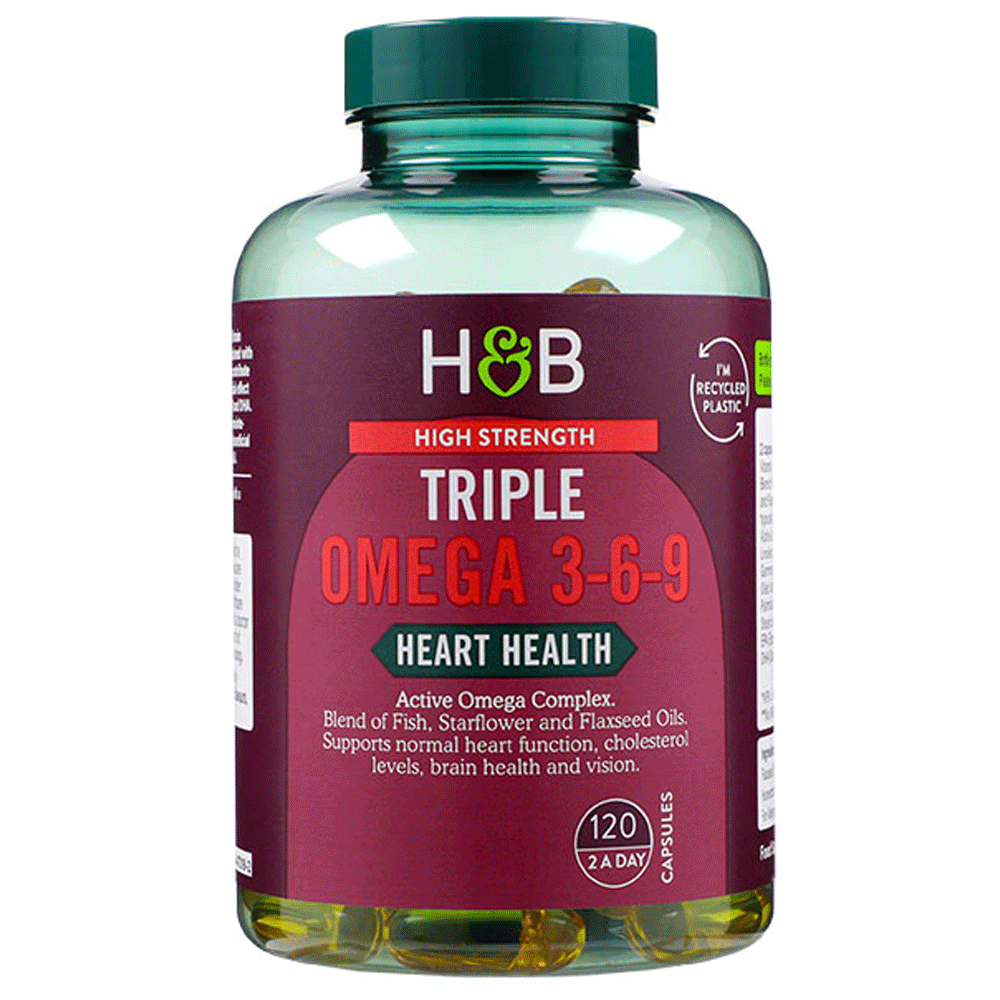 H&B High Strength Triple Omega 3-6-9 120s Cap