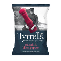 Tyrrells Sea Salt & Black Pepper Crisps 150g