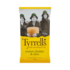 Tyrrells Mature Cheddar & Chive Chips 150g