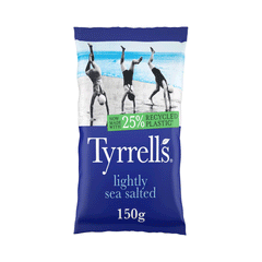 Tyrrells Lightly Sea Salted Chips 150g