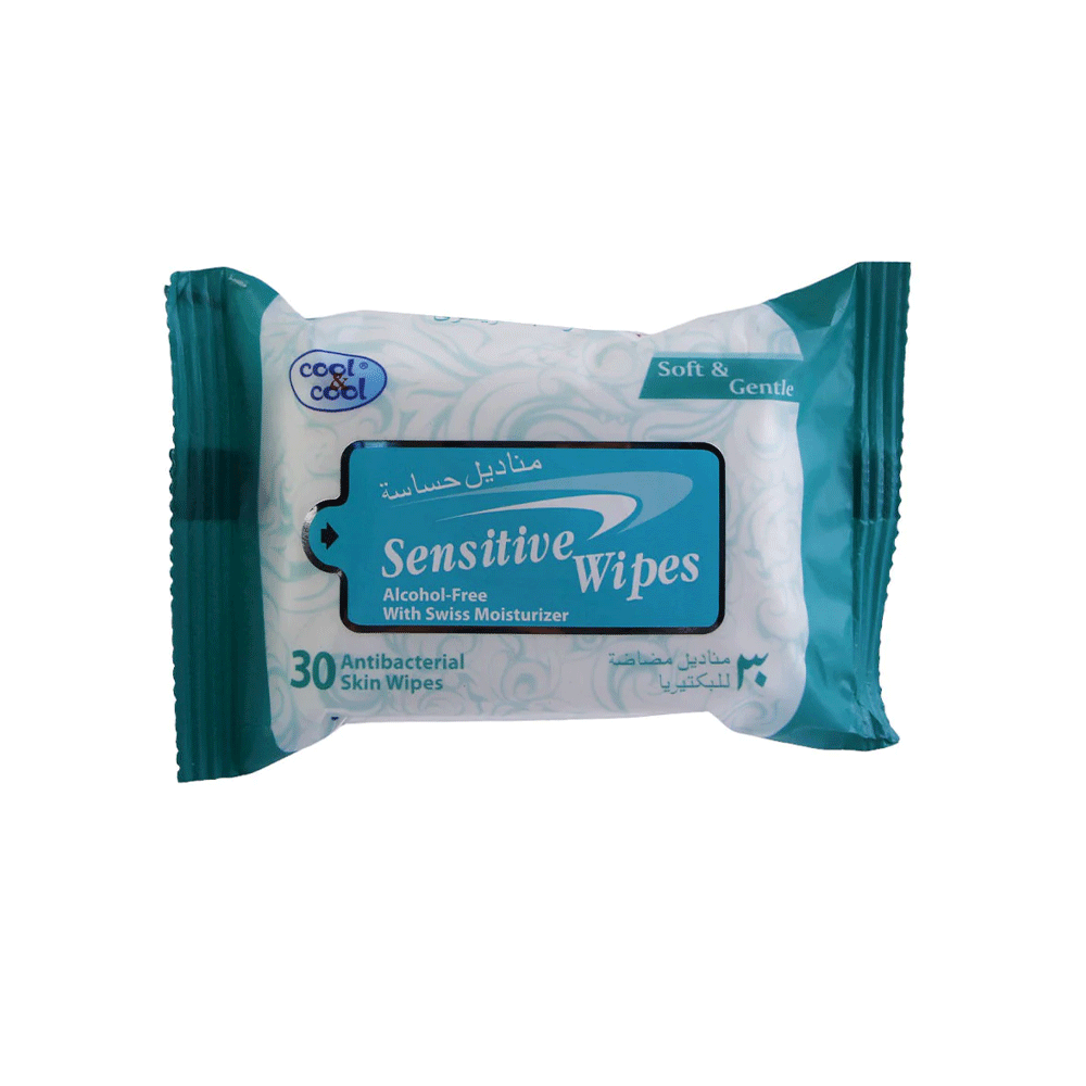Cool & Cool Soft & Gntle Sensitive Wipes 30s