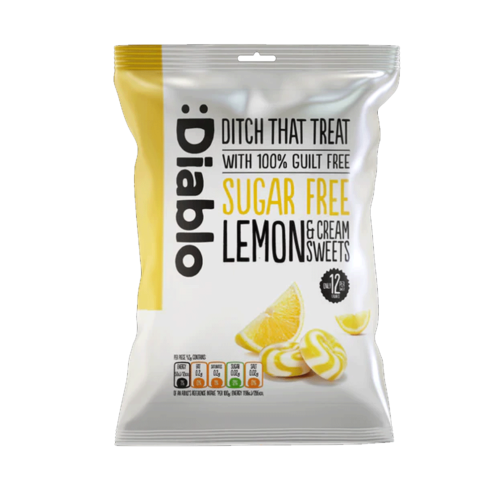 Diablo Sugar Free Lemon&cream Sweets 75gm