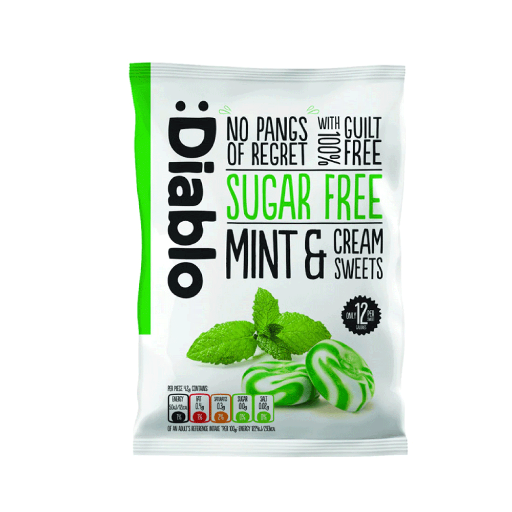 Diablo Sugar Free Mint&cream Sweets 75gm