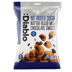Diablo No Added Sugar Butter Sweets Filled With Chocolate 75g
