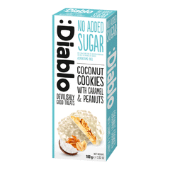 Diablo No Added Sugar Coconut Cookies With Caramel & Peanuts 100g