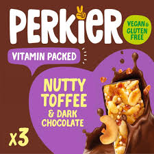 Perkier Nutty Toffee & Dark Chocolate Bars 3x37g