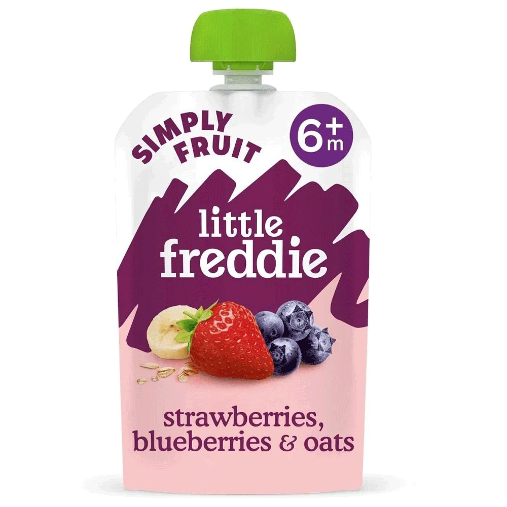 Little Freddie Strawberrie Blueberries & Oats Organic+6m 100g