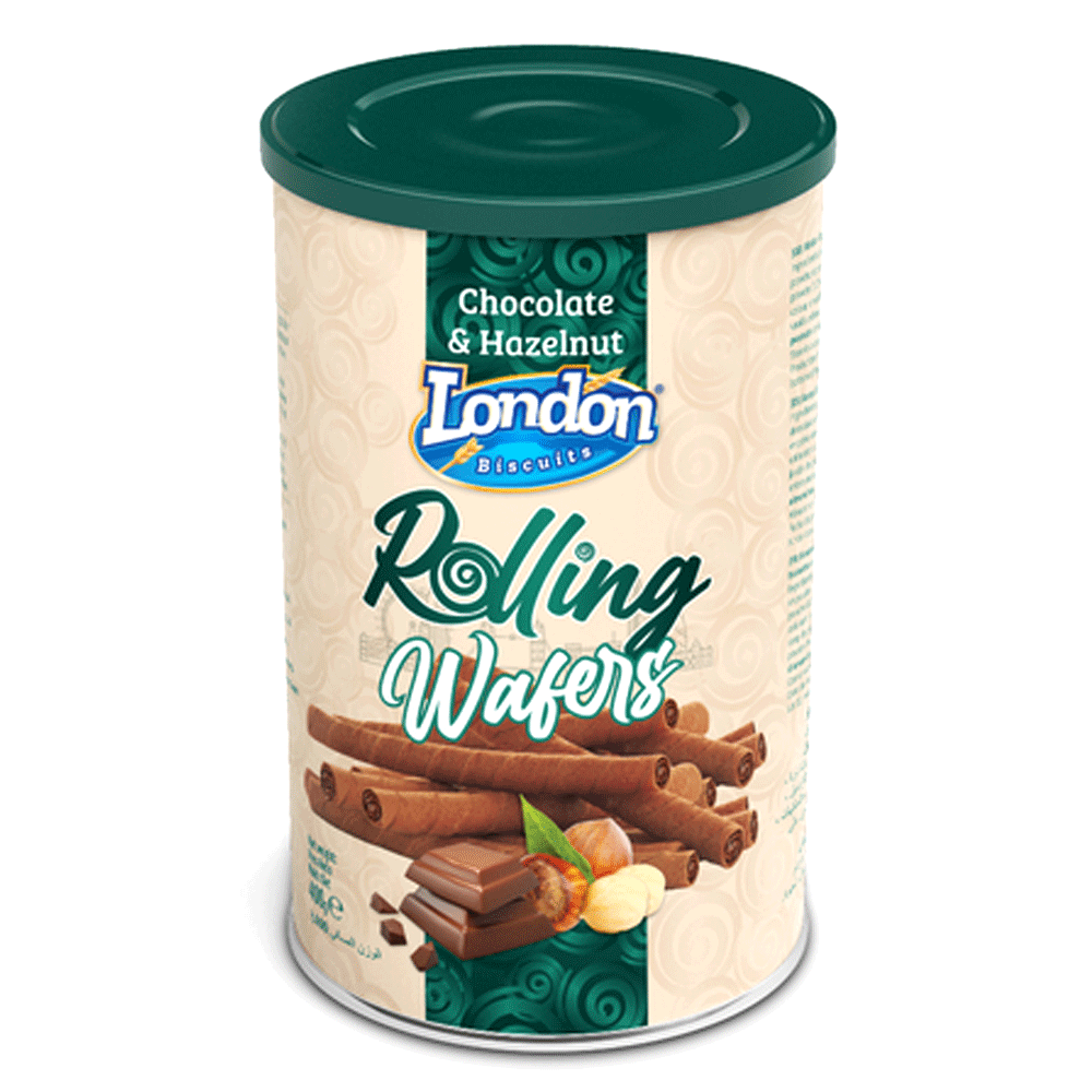 London Rolling Wafers Chocolate & Hazelnut 400g