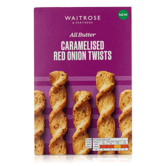 Waitrose Caramelised Red Onion Twists 125g